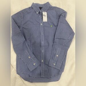 Ralph Lauren Navy and White Gingham Shirt